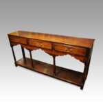 Antique oak turned leg dresser base - Image 3