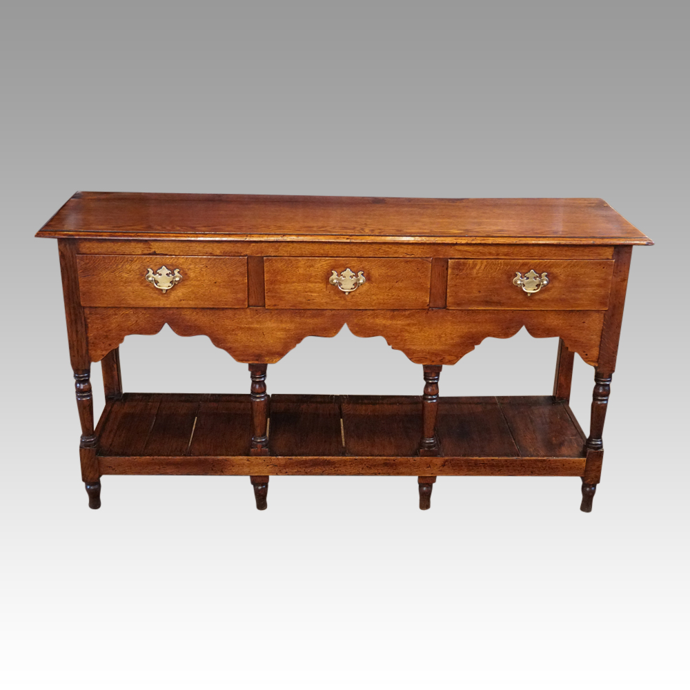 Antique-oak-turned-leg-pot-board-dresser.jpg Antique oak pot board dresser - Image 1