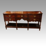 Antique potboard oak dresser base