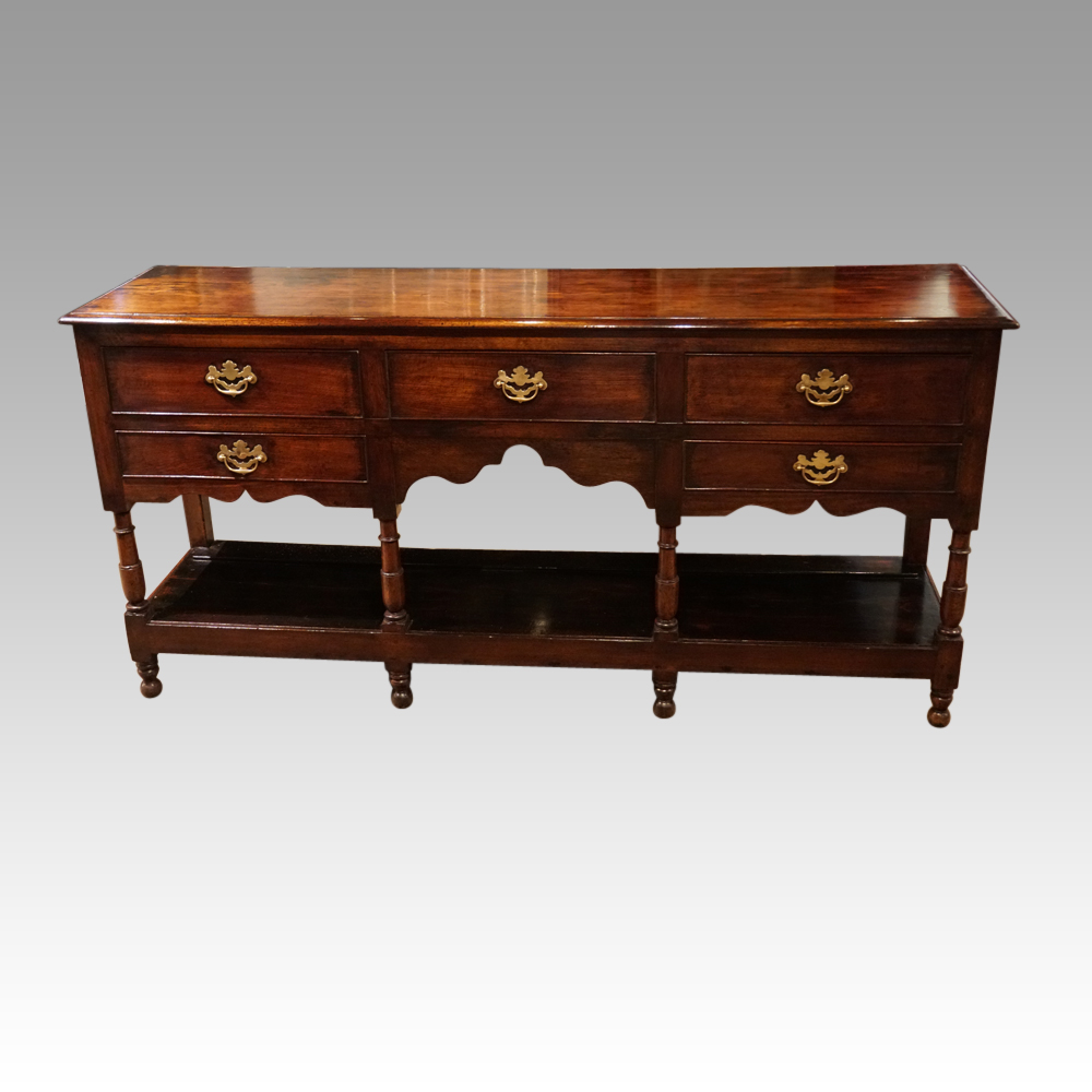 Antique-potboard-oak-dresser-base.jpg Antique potboard oak dresser base - Image 1