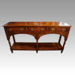 Antique small oak dresser base - Image 4