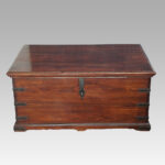 Antique teak merchants chest