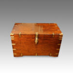 Antique teak military chest
