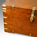 Antique teak military chest - Image 2