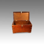 Antique teak military chest - Image 4