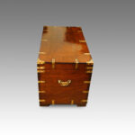 Antique teak military chest - Image 5