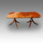 Antique walnut twin pillar dining table - Image 9
