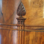 Antique walnut cylinder drinks cabinet - Image 3