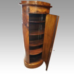 Antique walnut cylinder drinks cabinet - Image 6