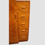 Art Deco walnut gentlemans wardrobe - Image 6