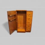 Art Deco walnut gentlemans wardrobe - Image 2