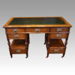 Art Nouveau oak pedestal desk