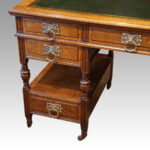 Art Nouveau oak pedestal desk - Image 7
