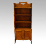 Arts & Crafts oak open bookcase
