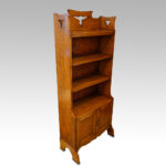 Arts & Crafts oak open bookcase - Image 2