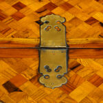 Asian parquetry silk robe chest - Image 8