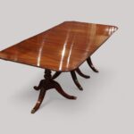 Edwardian mahogany 3 pillar dining table - Image 11
