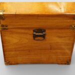 Brass bound camphor wood campaign chest - Image 9