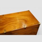 Brass bound camphor wood campaign chest - Image 4