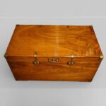 Brass bound camphor wood campaign chest - Image 2