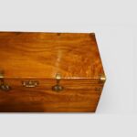 Brass bound camphor wood campaign chest - Image 3