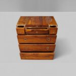 George V yew wood brass bound cabinet - Image 7