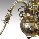 Georgian style brass chandelier - Image 5