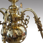 Georgian style brass chandelier - Image 3
