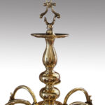 Georgian style brass chandelier - Image 2