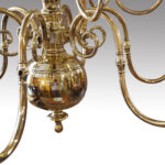 Georgian style brass 2 tier chandelier - Image 6