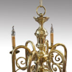 Georgian style brass 2 tier chandelier - Image 5