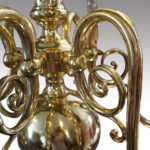 Georgian style brass 2 tier chandelier - Image 4