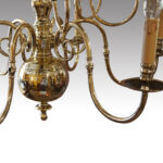 Georgian style brass 2 tier chandelier - Image 2