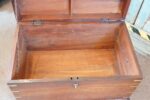 Antique Brass Bound Teak Campaign Trunk - Image 5