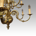 Edwardian bronze 2 tier chandelier - Image 2