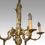 Edwardian bronze 2 tier chandelier - Image 3
