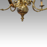 Edwardian bronze 2 tier chandelier - Image 4