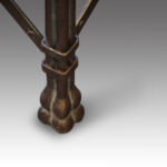 Bronzed steel leather top coffee table - Image 5