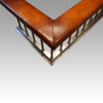 Brushed steel and tan leather club fender - Image 5