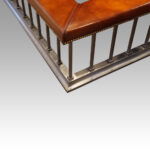 Brushed steel and tan leather club fender - Image 6