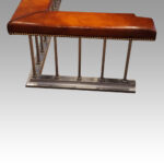 Brushed steel and tan leather club fender - Image 4