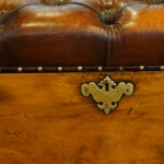 Antique Camphor wood ottoman - Image 2