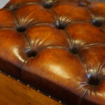 Antique Camphor wood ottoman - Image 3