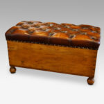 Antique Camphor wood ottoman - Image 10