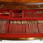 Walnut canteen of Elkington &co. cutlery in the original fitted table - Image 14