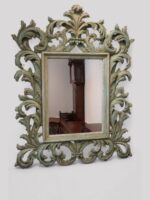 Large carved teak Florentine mirror