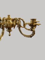 Cast brass 8 arm chandelier - Image 4