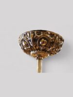 Cast brass 8 arm chandelier - Image 5