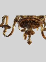 Cast brass 8 arm chandelier - Image 10