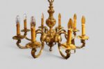 Cast brass 8 arm chandelier - Image 2